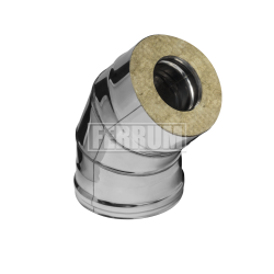 Сэндвич-колено Ferrum 135° (430/0,5 мм + оц.) Ø 110х200