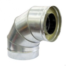 Сэндвич-колено Ferrum 90° (430/0,5 мм + оц.) Ø 180х280