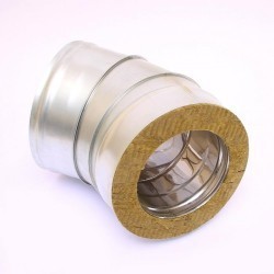 Сэндвич-колено Ferrum 135° (430/0,5 мм + нерж.) Ø140х210