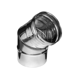 Колено угол Ferrum 135° 2 секц. (430/0,8 мм) Ø 120